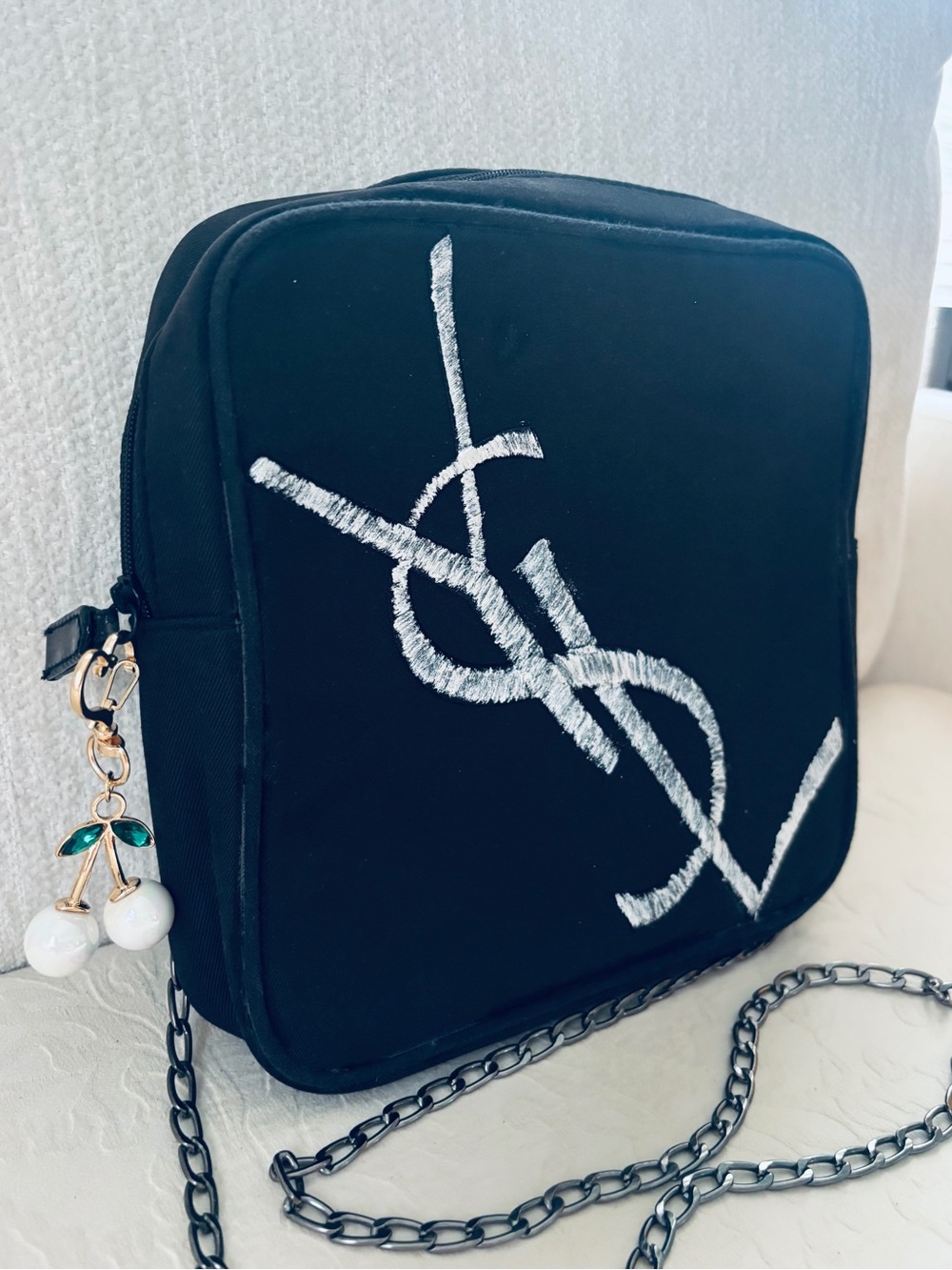 YSL Yves Saint Laurent Custom Upcycled Crossbody Bag - Picture 4 of 5